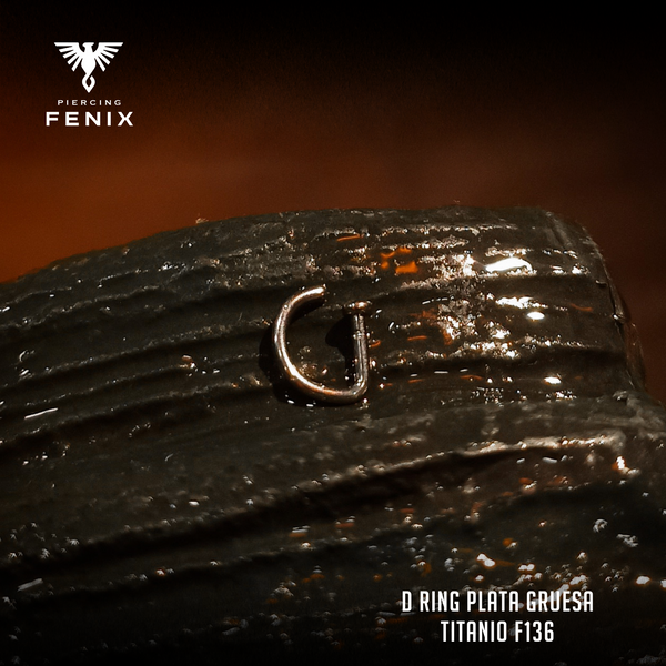 D Ring Plata Gruesa - TITANIO F136