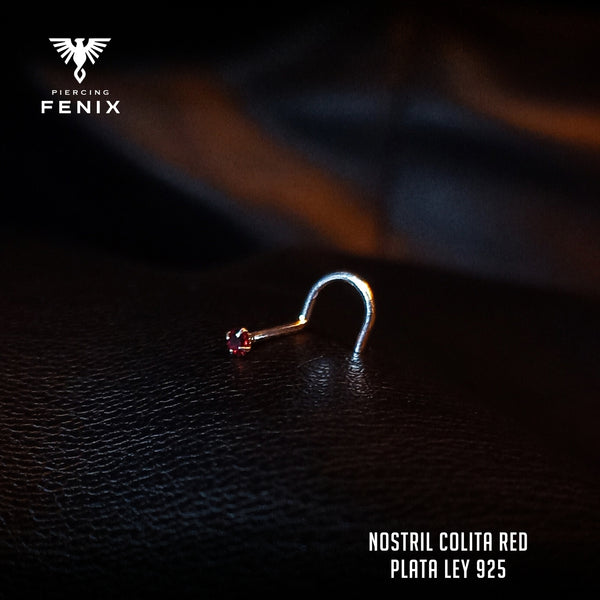 Nostril Colita Red - Plata Ley 925