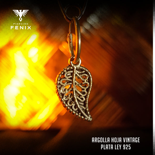 Argolla Hoja Vintage