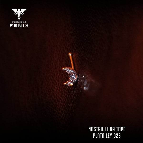 Nostril Luna Tope - Plata Ley 925