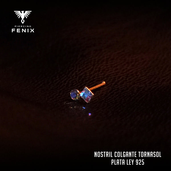 Nostril Colgante Tornasol - Plata Ley 925