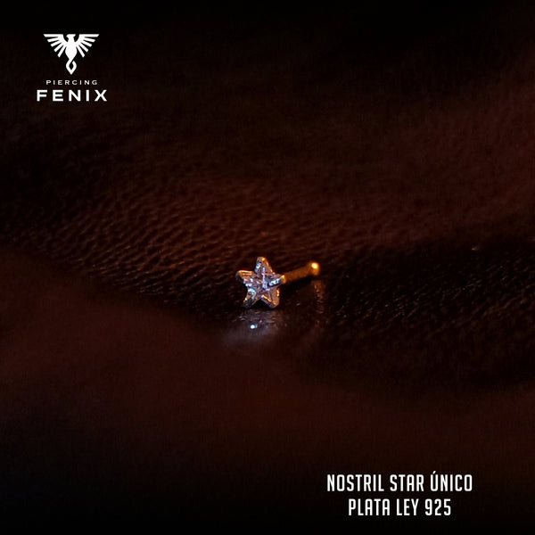 Nostril Star Único - Plata Ley 925