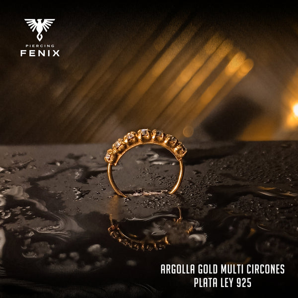 Argolla Gold Multi Circones Plata