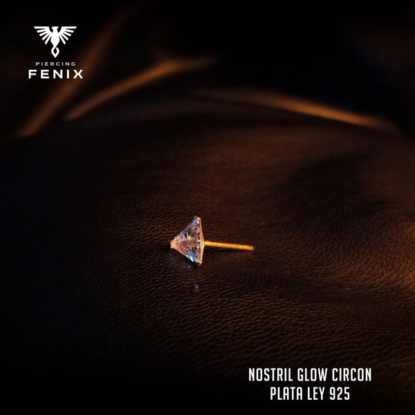 Nostril Glow Circon  - Plata Ley 925